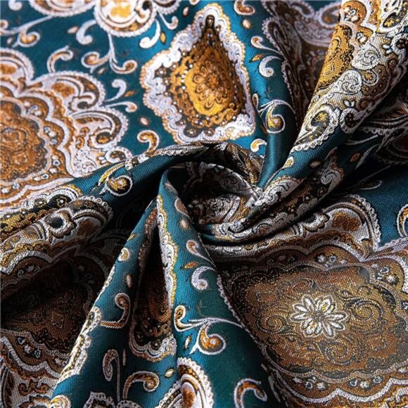 Mens/Womens Lightweight Silk Scarf Fashion Print Paisley Scarves - Picture 6 of 6